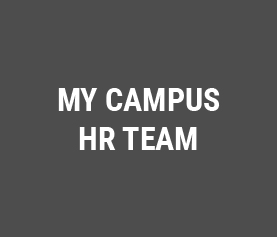 Gray Square with white text reading My Campus HR Team
